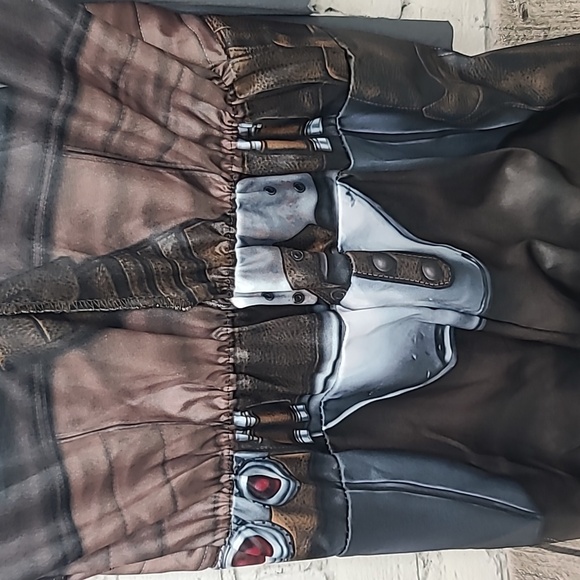 Rubies Star Wars Kid's Mandalorian Halloween Jumpsuit Costume Silver/Brown Multi - Picture 15 of 17